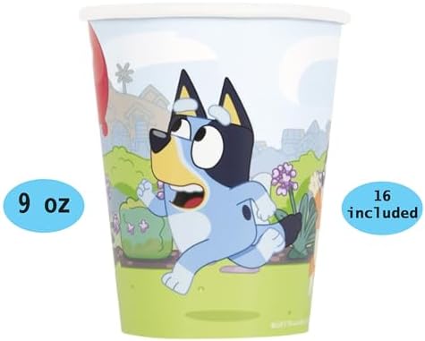 Bluey Party Supplies Pack for 16 Guests