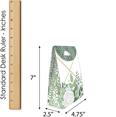 Boho Botanical Greenery Gift Favor Bag Set of 12