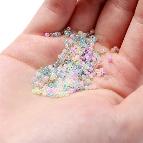800 Pcs 2mm Small Glass Seed Beads for Jewelry Making Brown