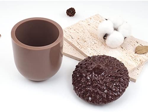 2pcs Set Pinecone Resin Molds with Lids