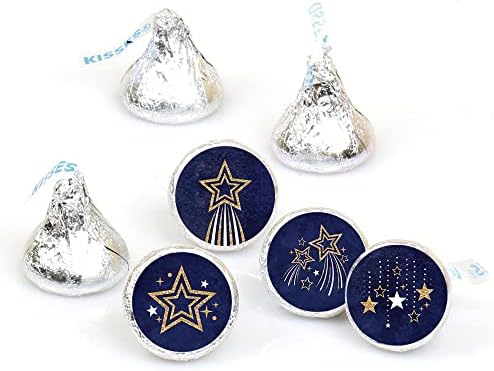 Starry Skies Gold Round Candy Sticker Favors