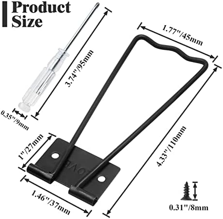 10 Pcs Black Iron Easel Back with Screws and Screwdriver