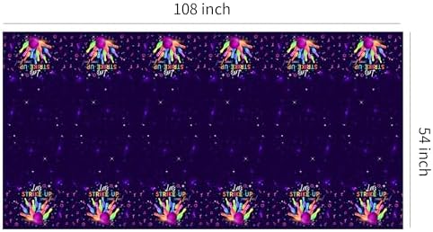 Bowling Party Tablecloth Set of 3 54in x 108in