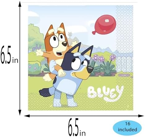 Bluey Party Supplies Pack for 16 Guests