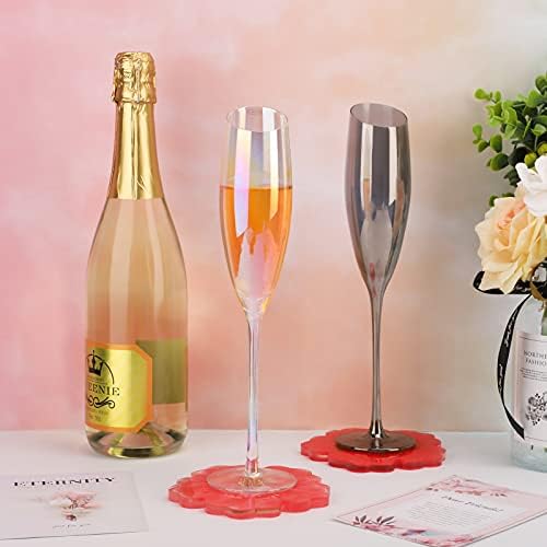 Gartful Flower Resin Coaster Molds 4PCS Set