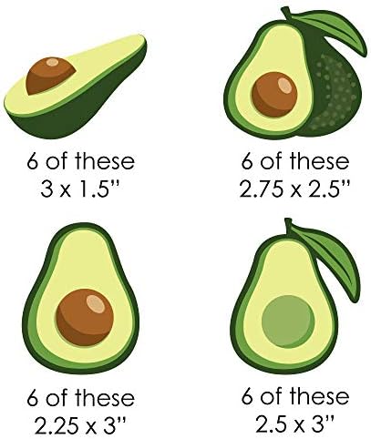 Hello Avocado DIY Fiesta Party Cut-Outs 24 Count