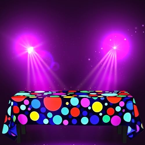 Haull 108 x 54 Inches Neon Tablecloth Glow in the Dark Backdrop
