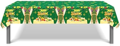 CC HOME Happy Sukkot Party Tablecloth 54x87 Inch