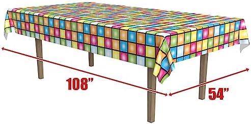 Beistle 70s Disco Party Tablecloth 54x108