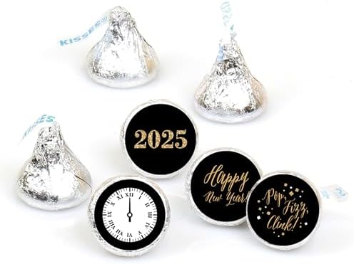 Big Dot of Happiness New Years Eve Gold Candy Sticker Favors