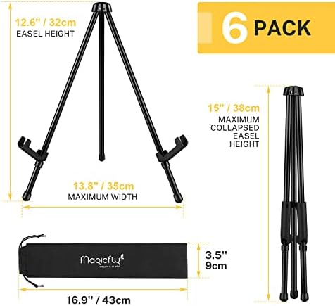 Magicfly 6 Pack Tabletop Easel with Storage Bags