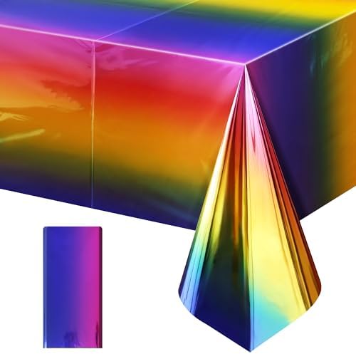 1 Piece Tie Dye Rainbow Tablecloth 54x72 Inch