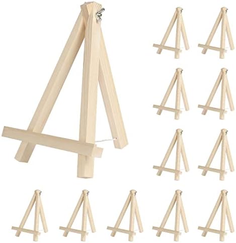 Kinlink 9 Inch Tall Wood Easels Set of 12 Display Stand