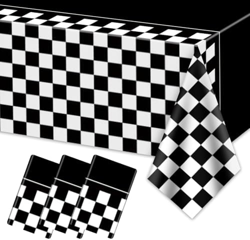 4 Pcs Racing Car Tablecloths for Birthday Party Decorations