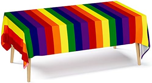 DYLIVeS Rainbow Tablecloth 54x108 Inch 2 Pcs