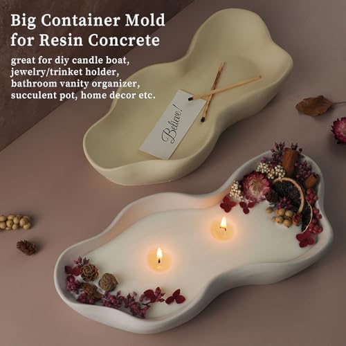 Wehous Large Silicone Candle Holder Mold for Resin