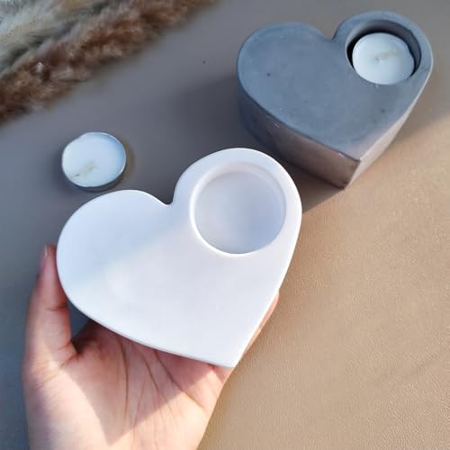 Wehous Valentine Resin Heart Candle Holder Mold