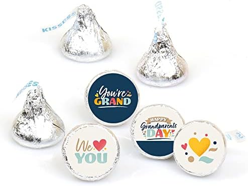 Happy Grandparents Day Round Candy Sticker Favors 108 Stickers