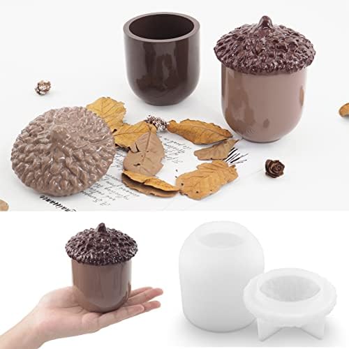 2pcs Set Pinecone Resin Molds with Lids