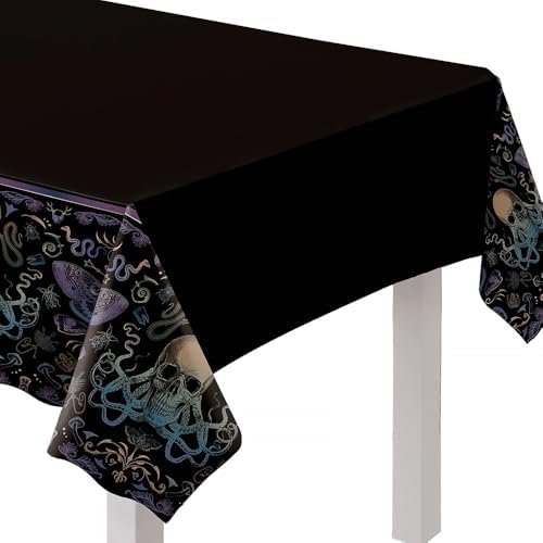 Amscan Dark Academia Plastic Table Cover 54x102