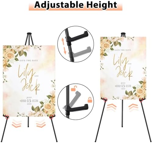 Instant Display Easel Stand - 63 Collapsible Portable Artist Floor Easel