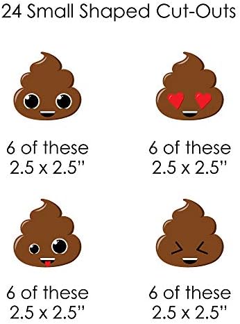 Poop Emoji Party DIY Decor Kit - 44 Pieces