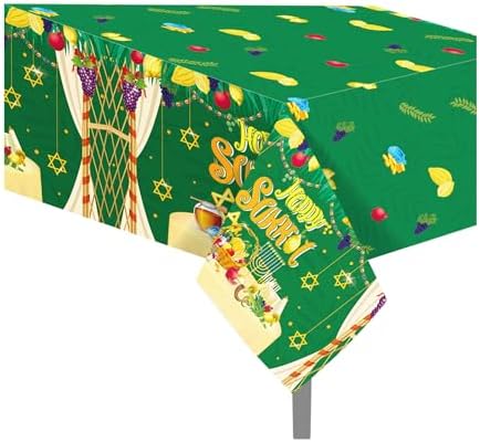 CC HOME Happy Sukkot Party Tablecloth 54x87 Inch