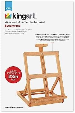 KINGART 705N Adjustable H-Frame Easel for Art and Display