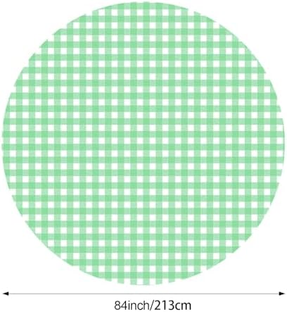 Remagr 84-inch Round Checkered Tablecloth 6-Pack