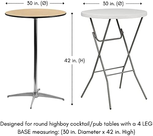 Your Chair Covers - Black Stretch Spandex Table Cover for Round Tables