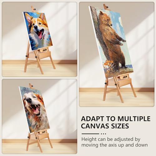 YOKUGO H-Frame Easel for Painting with Storage Drawer