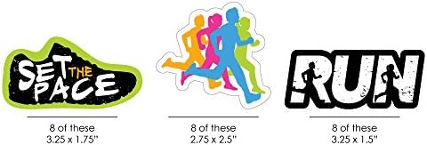 Big Dot of Happiness Running Shaped Cut Outs 24 Count