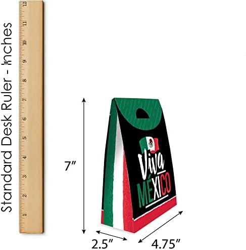 Big Dot of Happiness Viva Mexico Party Favor Bags Set of 12