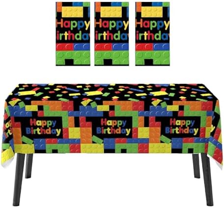 OQOQ Building Block Tablecloth 3 Packs Black