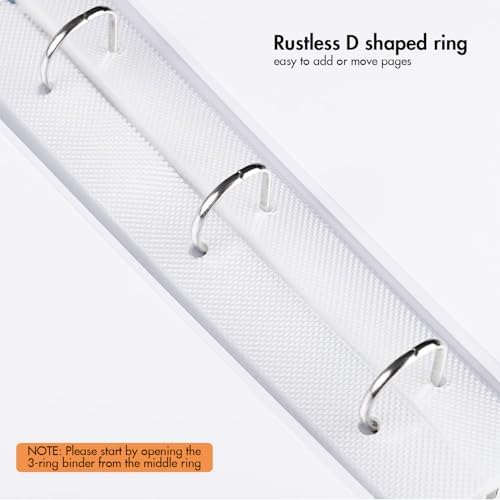 12x12 Inch 3 Ring Scrapbook Album with 40 Sleeves and 80 White Pages