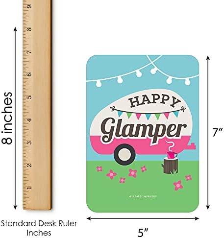 Big Dot of Happiness Lets Go Glamping Bingo Set of 18