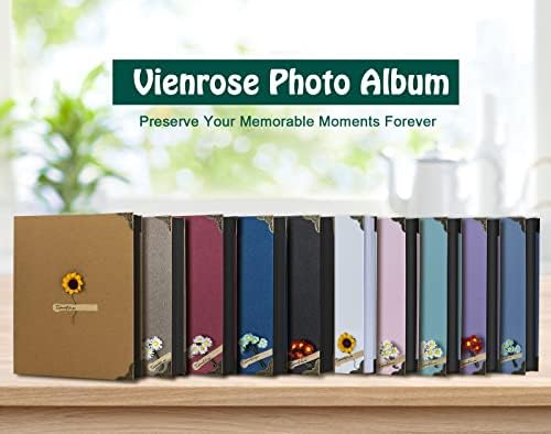 Vienrose DIY Scrapbook Photo Album Kit with 60 Pages and 3 Rings