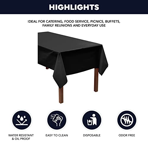 Party Essentials 1403BK Banquet Roll Tablecover Black