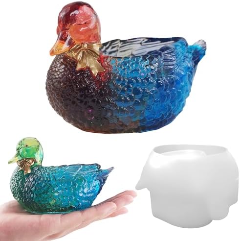 3D Duck Resin Jar Mold for Jewelry Candles