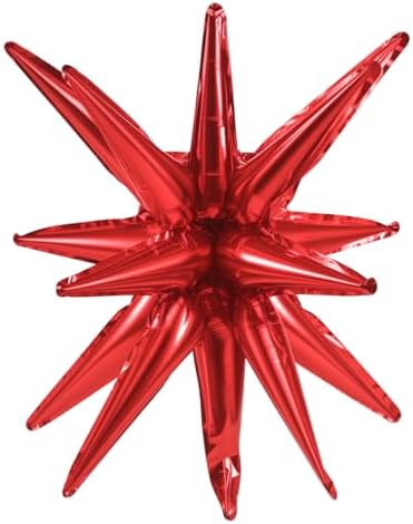 10 Pcs Red Starburst Balloons for Party Decorations