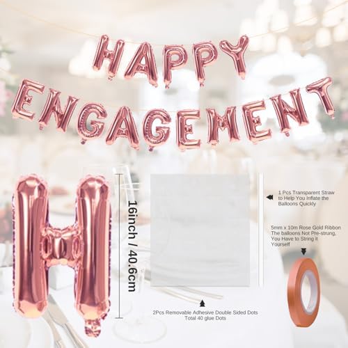 Happy Engagement Balloons Decor Set for Parties