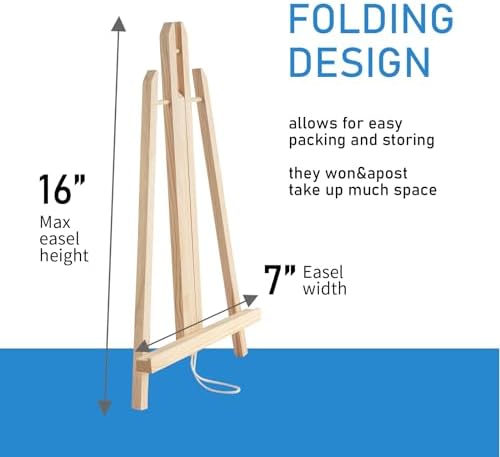 Falling in Art 16 Inch Wood Easel Stand 12 Pack