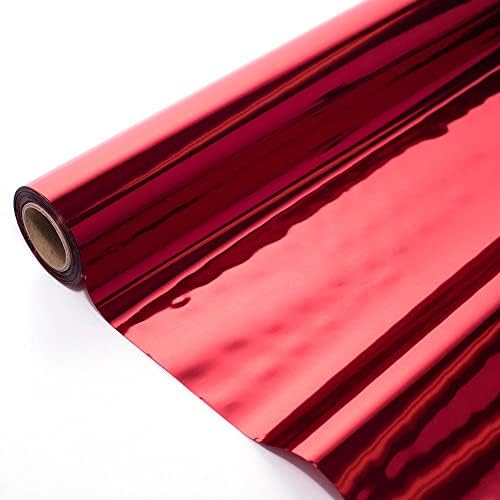 Red Shiny Metallic PVC Roll 47x100 Wedding Decor