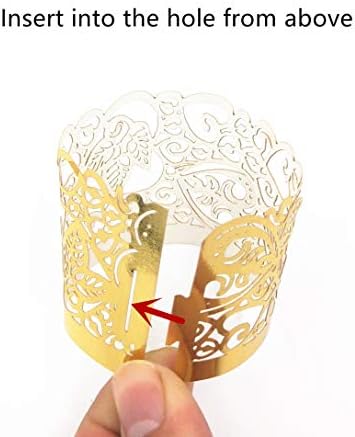 Candle Wraps 50PCS Flameless Tea Light Decorative Holders Gold