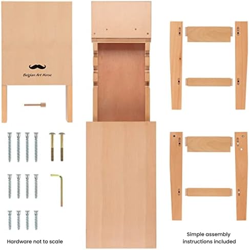 Creative Mark Belgian Art Horse Drawing Easel with Seating and Adjustable Angle