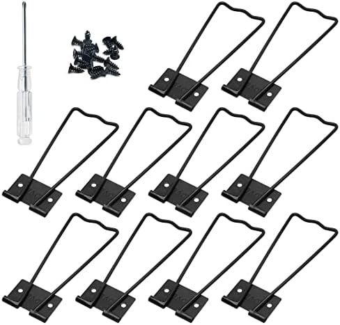 10 Pcs Black Iron Easel Back with Screws and Screwdriver