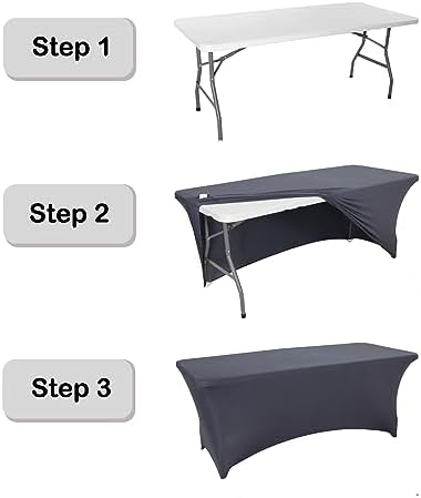 SweetEasy 8FT Stretch Spandex Table Cover Pack of 2
