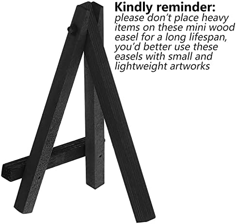 Chuangdi 12 Piece Black Mini Wood Easel Set