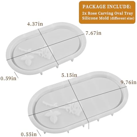 Wehous Oval Resin Casting Molds for DIY Crafts