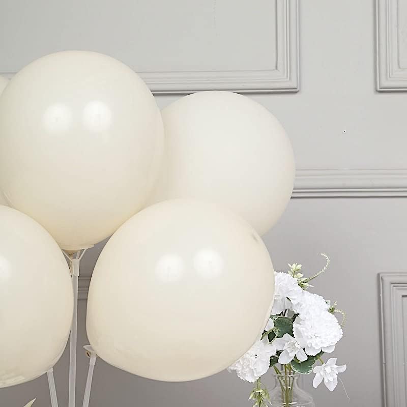 25pcs 12-Inch Beige Matte Latex Balloons for Parties